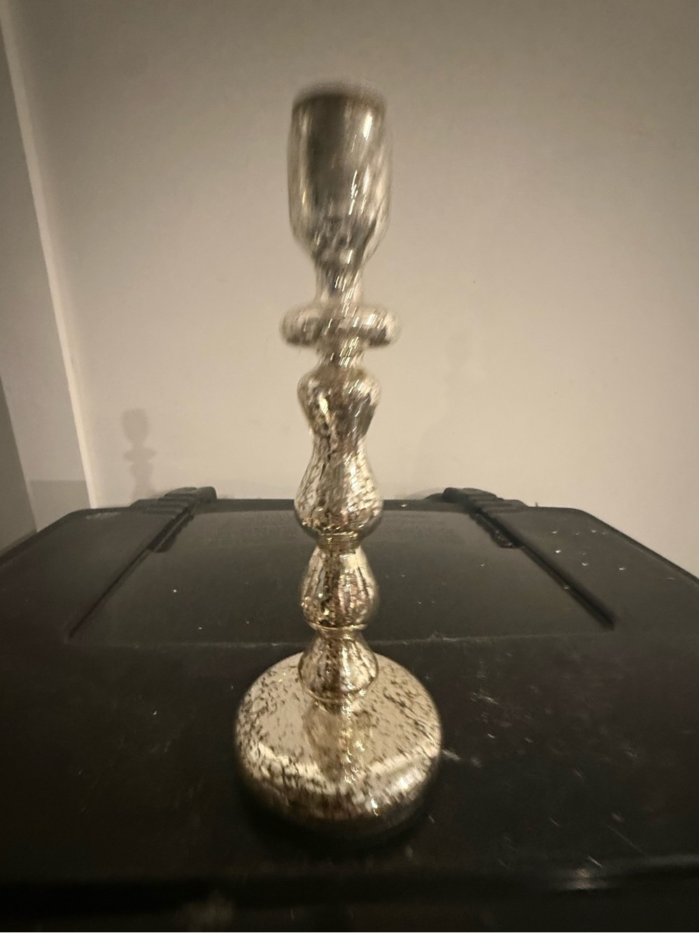 Kohl's Silver Mercury Glass Candlestick